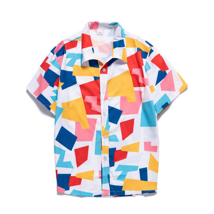 Men Casual Vacation Tiny Flower Print Shirt