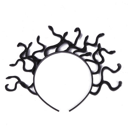 Serre-tête à boucle tête de serpent égyptien pour déguisement d'Halloween