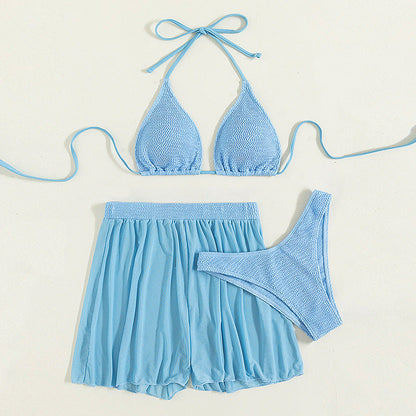 Ensemble bikini trois pièces pour femmes, vacances d'été