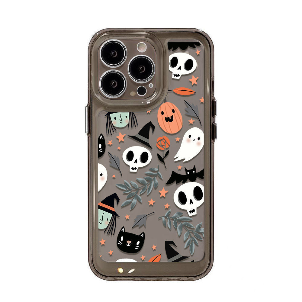 Women Cartoon Ghost Pumpkin Apple TPU Phone Case