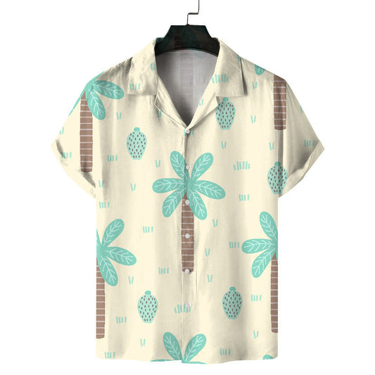 Camisa informal de moda para hombre con estampado de palmeras en 3D para vacaciones