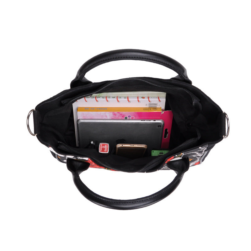 Bolso bandolera de lona con calavera de Halloween personalizada para mujer
