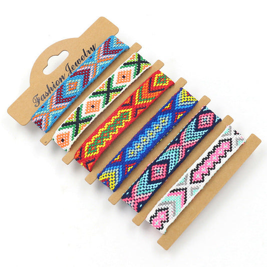 Bohemian Vintage Hand Woven Embroidery Bracelet