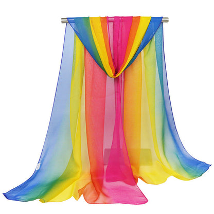 Bufanda de color degradado de moda de verano para mujer