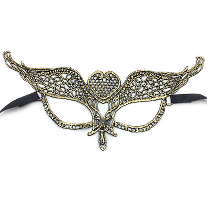 Women Simple Hollow Lace Half Face Mask for Halloween