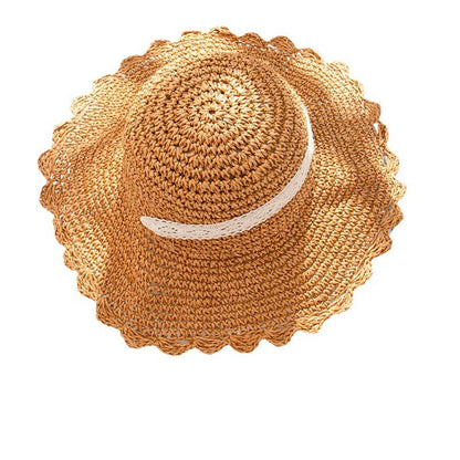 Sombrero tejido para el sol de playa para vacaciones de verano para mujer