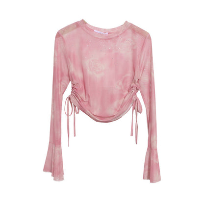 Women Fashion Summer Vacation Tie Dye Blouse