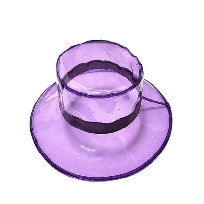 Sombreros de pescador con sombrilla de PVC transparente y creativos a la moda para mujer