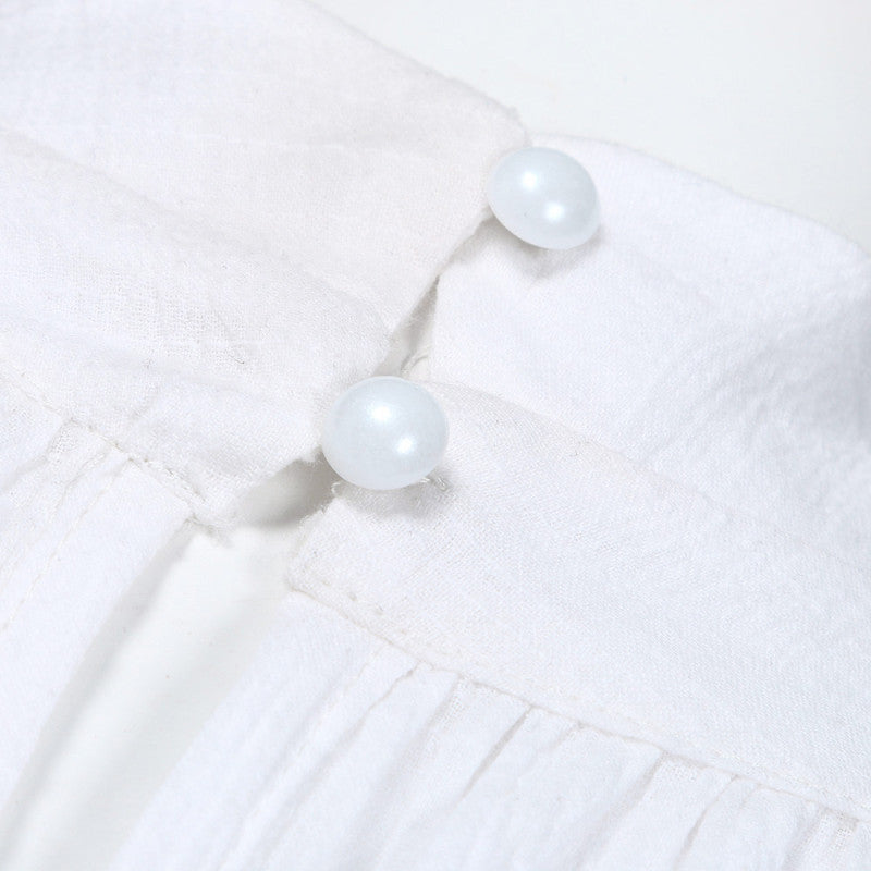 Robe d'été décontractée sans manches à col licou pour femme, couleur unie, idéale pour la plage