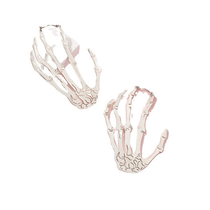 Halloween Exaggerated Woman Retro Creative Skull Claw Alloy Earrings