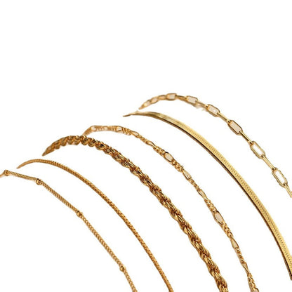 Bohemian Minimalist Women Metal Figaro Chain Bracelet