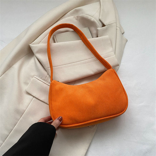 Solid Color Simple Fashion Underarm Bag