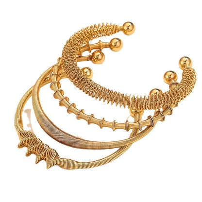 Women Bohemian Titanium Steel Spring Adjustable Bracelet