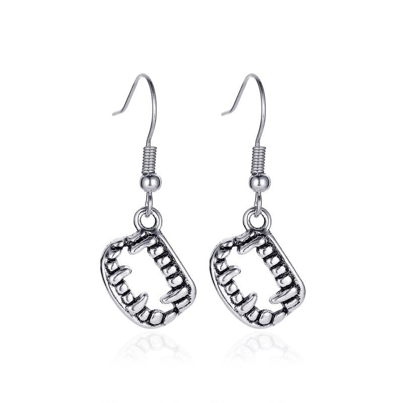 Halloween Skeleton Bat Spider Earrings Alloy Retro Style