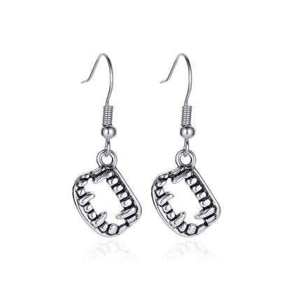 Halloween Skeleton Bat Spider Earrings Alloy Retro Style