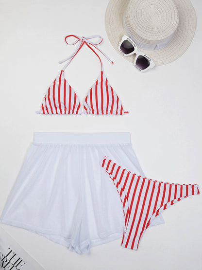 Women Summer Vacation Sexy Swimsuit Three-Piece Set