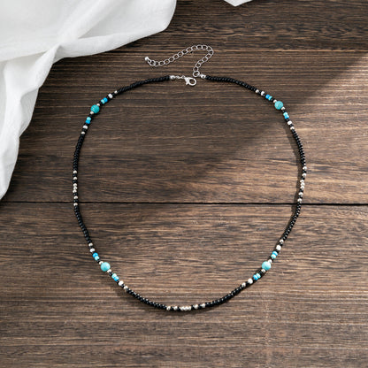 Men's Bohemian Turquoise Beaded Necklace