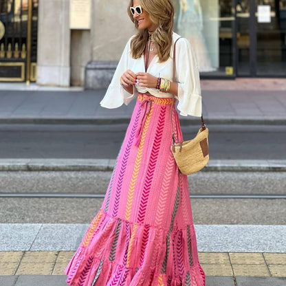 Bohemian Style Vacation Women Casual Skirt