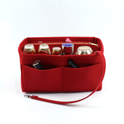 Bolsa de cosméticos interior de fieltro plegable de moda para mujer