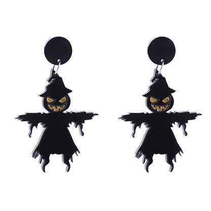 Halloween Women Funny Horror Acrylic Earrings
