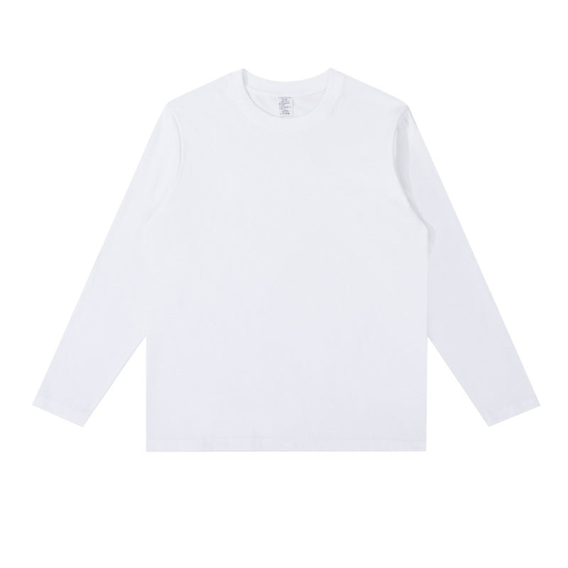 Men And Women Casual Solid Color Long Sleeve Blank T-Shirt