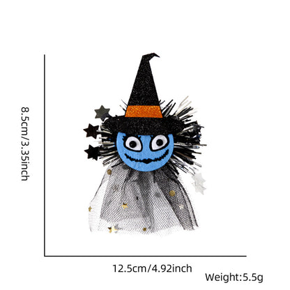 Accessoires pour épingles à cheveux en maille fantôme et citrouille d'Halloween