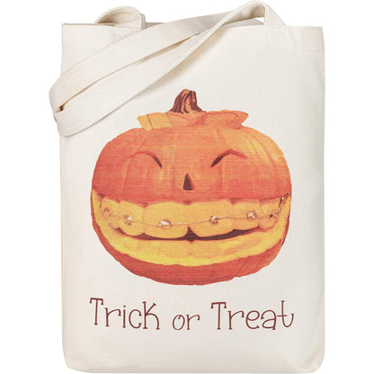 Bolsa de lona con diseño de calabaza fantasma de Halloween
