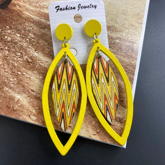 Boucles d'oreilles bohèmes vintage multicolores exagérées