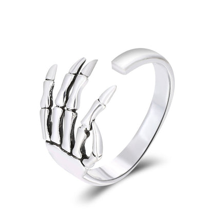 Anillo de garra de aleación con apertura de Halloween retro de moda para mujer