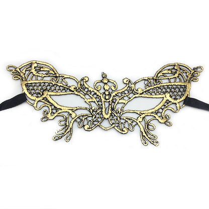 Women Simple Hollow Lace Half Face Mask for Halloween
