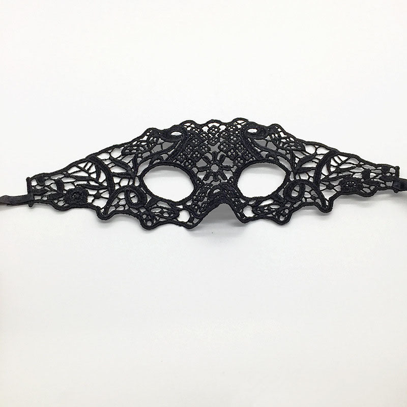 Masque de mascarade simple en dentelle noire pour femme, idéal pour une fête