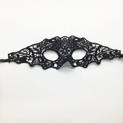 Masque de mascarade simple en dentelle noire pour femme, idéal pour une fête