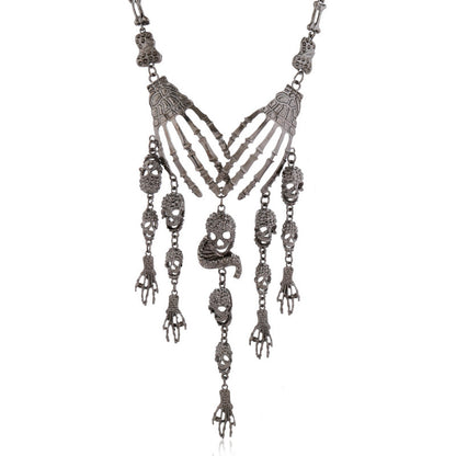 Collar de fantasma de Halloween exagerado estilo punk retro para mujer