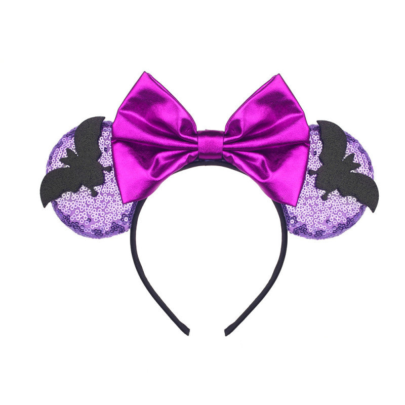 Bandeau chauve-souris à paillettes pour enfants Halloween