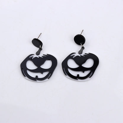 Halloween Women Funny Creative Pumpkin Ghost Earring