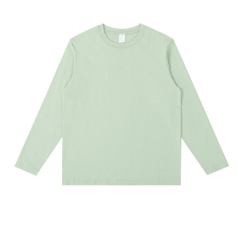 Men And Women Casual Solid Color Long Sleeve Blank T-Shirt