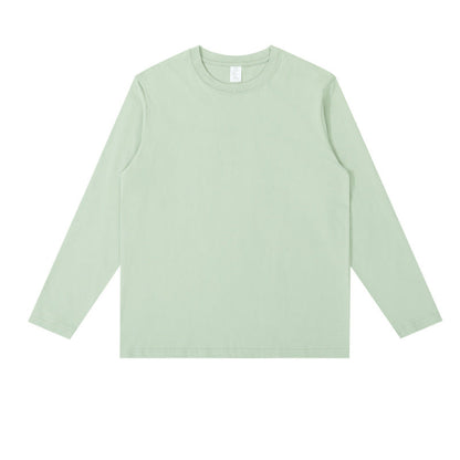Men And Women Casual Solid Color Long Sleeve Blank T-Shirt