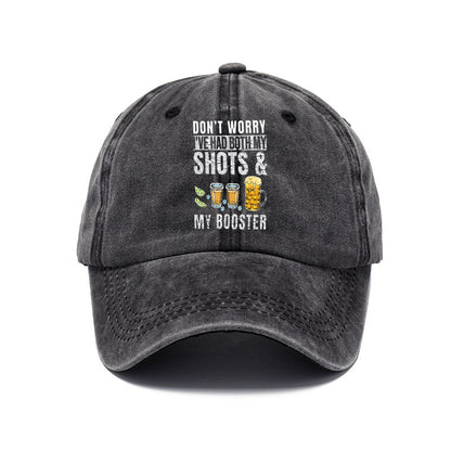 Men Women Fashion Casual Vintage Solid Color Letter Cap