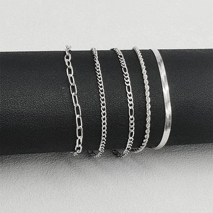 Bohemian Minimalist Women Metal Figaro Chain Bracelet