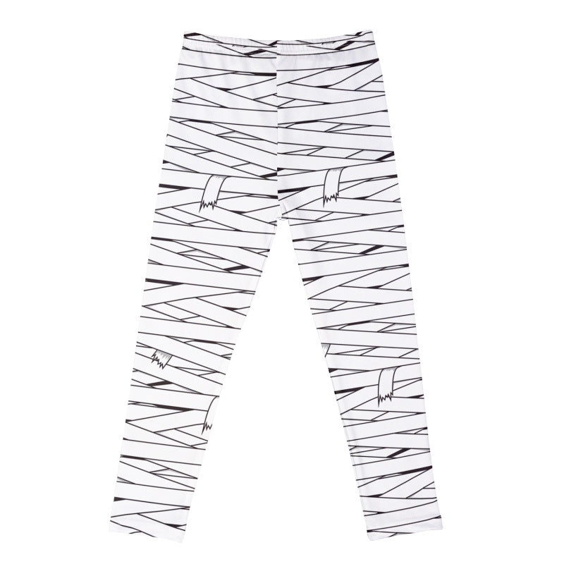 Leggings de ocio con estampado de Halloween para niñas pequeñas