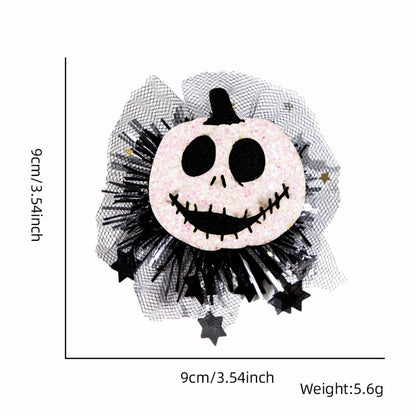 Accessoires pour épingles à cheveux en maille fantôme et citrouille d'Halloween