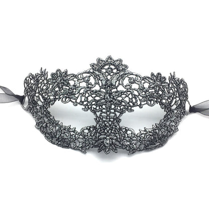 Máscara de media cara de encaje simple para mujer para baile de Halloween