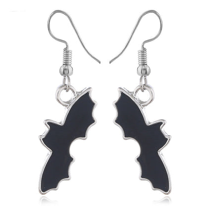 Halloween Women Fashion Drip Oil Spider Web Earrings