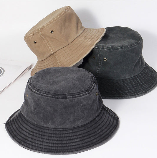 Fashion Casual Solid Color Denim Bucket Hat