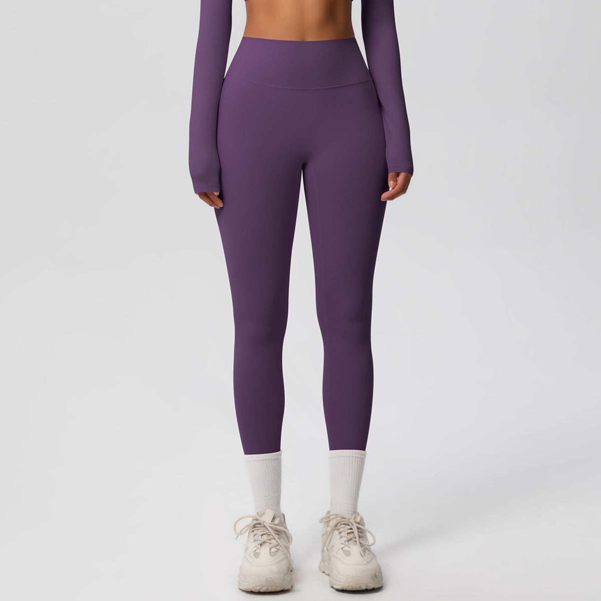 Leggings de yoga taille haute à séchage rapide pour femmes, couleurs unies