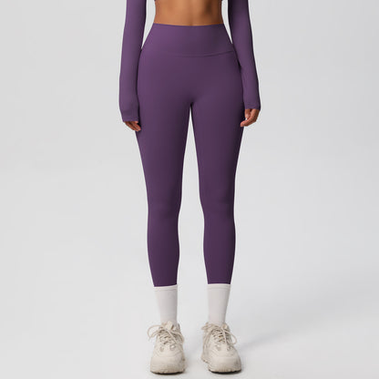 Leggings de yoga taille haute à séchage rapide pour femmes, couleurs unies