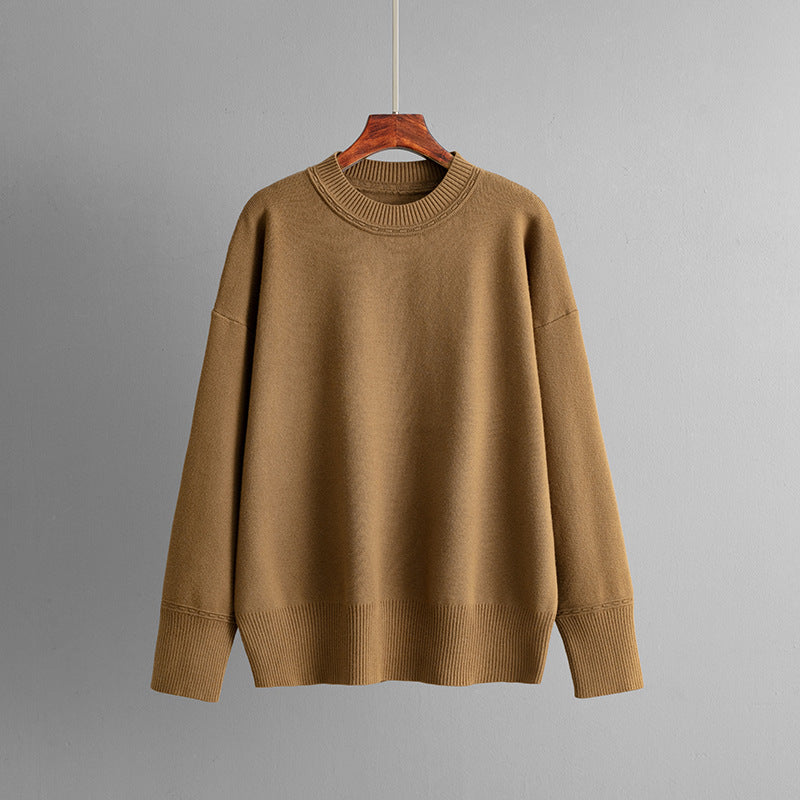 Women Casual Solid Color Knitted Sweater and Pants Set