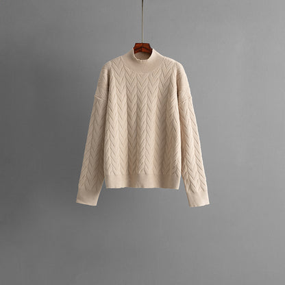 Ensemble pull et jupe en tricot décontracté de couleur unie pour femme