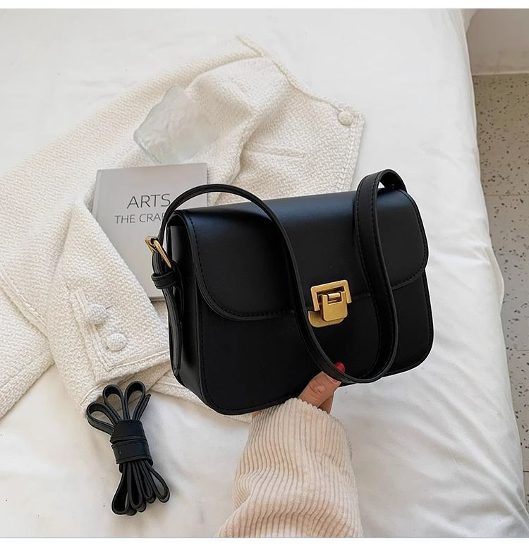 Petit sac à bandoulière carré décontracté de couleur unie pour femme