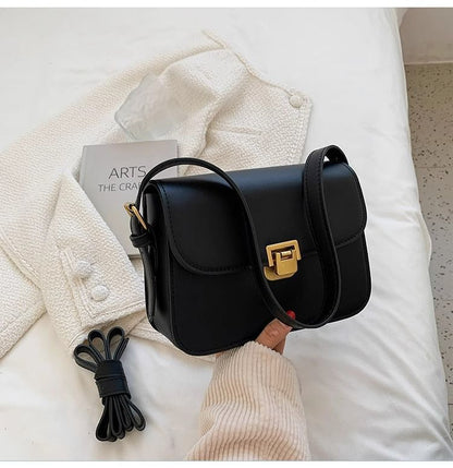 Petit sac à bandoulière carré décontracté de couleur unie pour femme